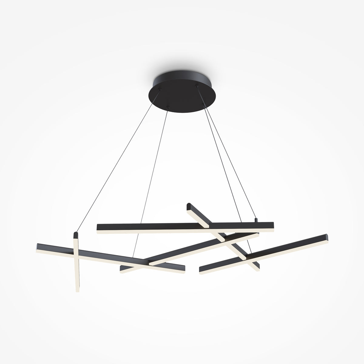 Lampa wisząca Maytoni Line IP20 6x MOD016PL-L75B | Czarny