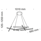 Lampa wisząca Maytoni Line IP20 6x MOD016PL-L75B | Czarny