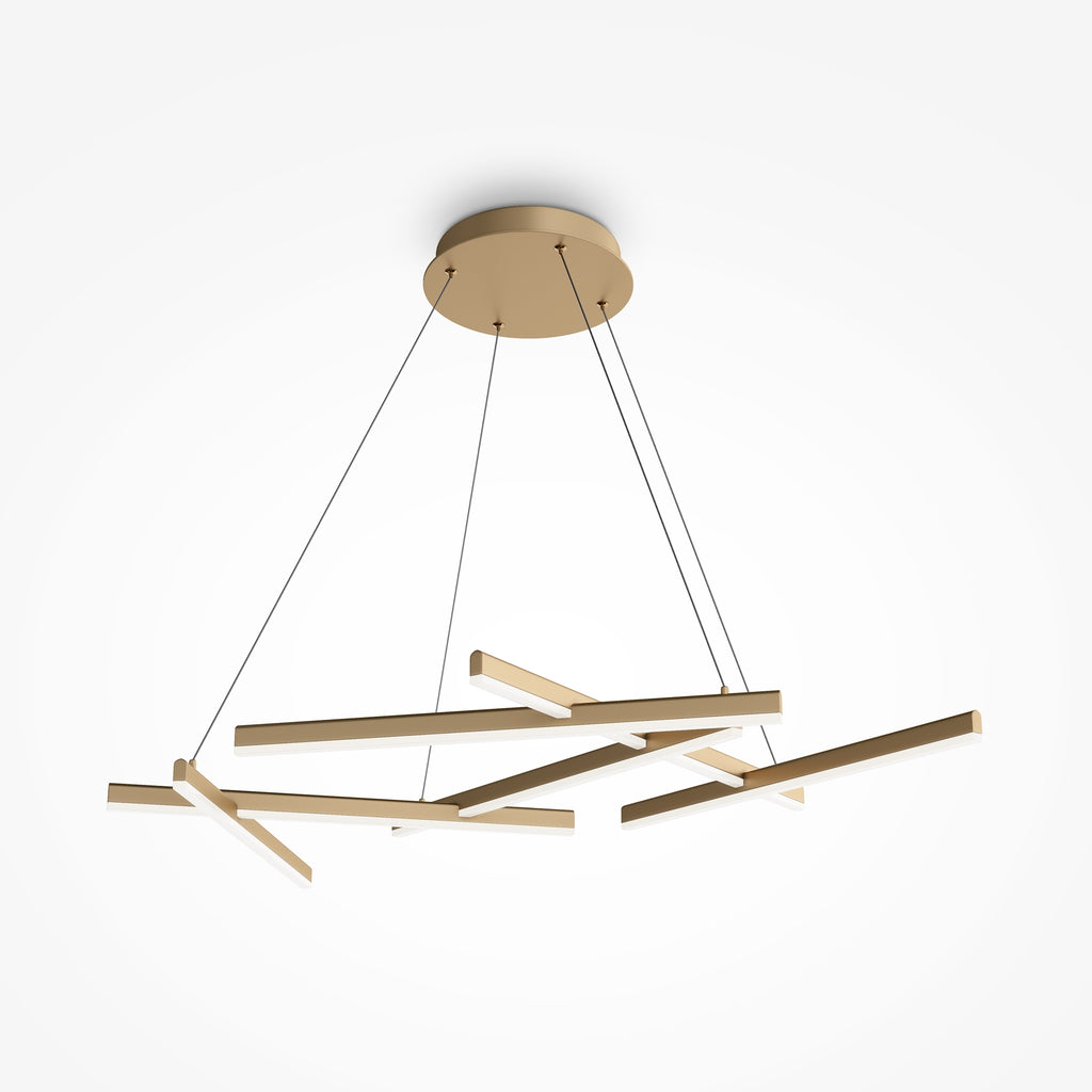Lampa wisząca Maytoni Line IP20 6x MOD016PL-L75MG4K | Złoto