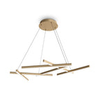 Lampa wisząca Maytoni Line IP20 6x MOD016PL-L75MG4K | Złoto