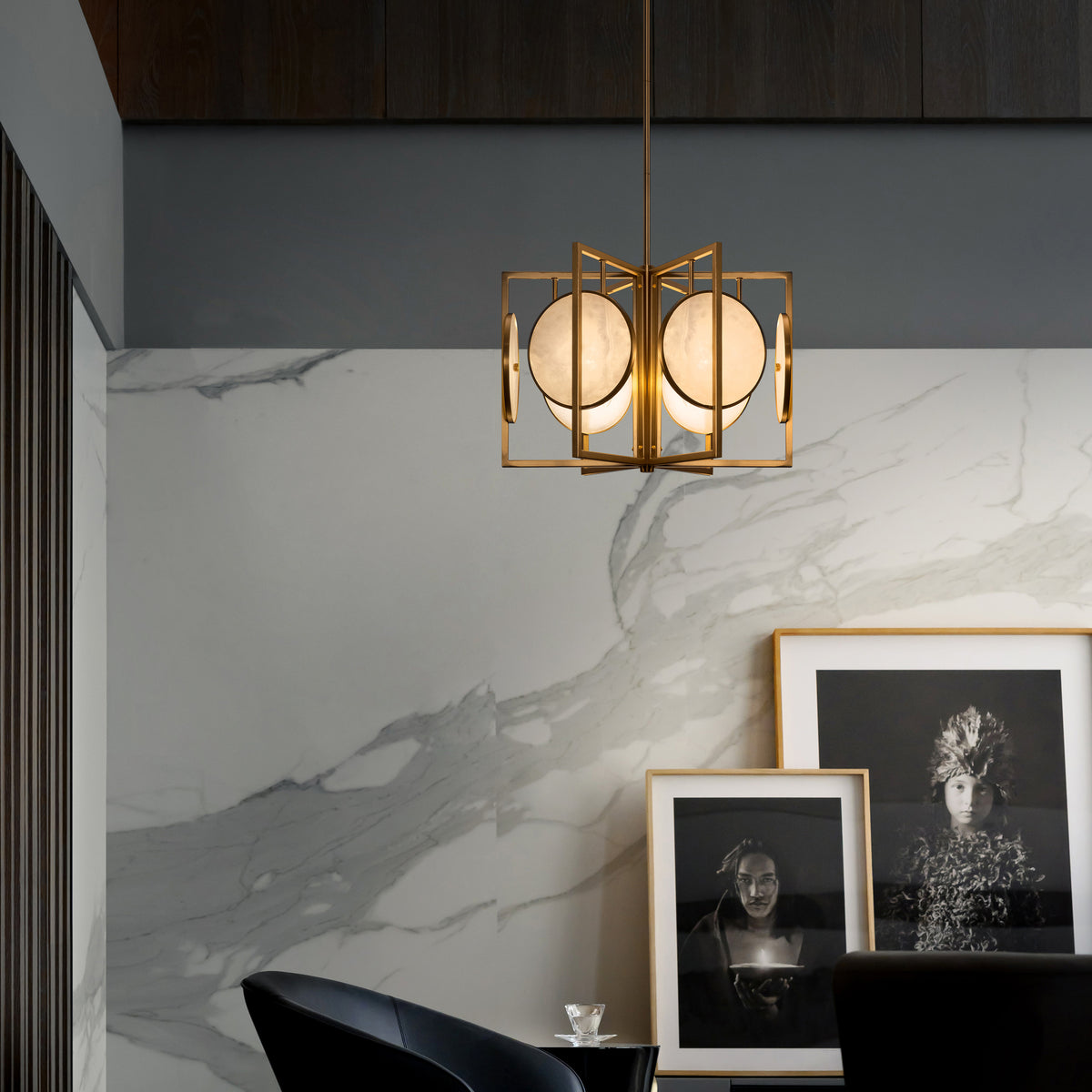 Lampa wisząca Maytoni Marmo IP20 6xE14 MOD099PL-06G | Mosiądz