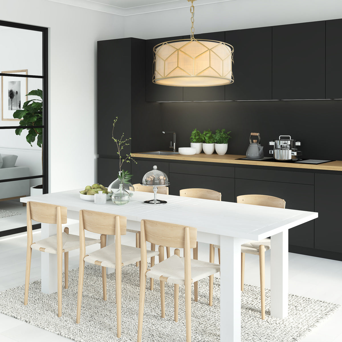 Lampa wisząca Maytoni Messina IP20 4xE27 H223PL-03G | Złoto