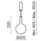 Lampa wisząca Maytoni Nebula IP20 x MOD182PL-L4W3K | Biały
