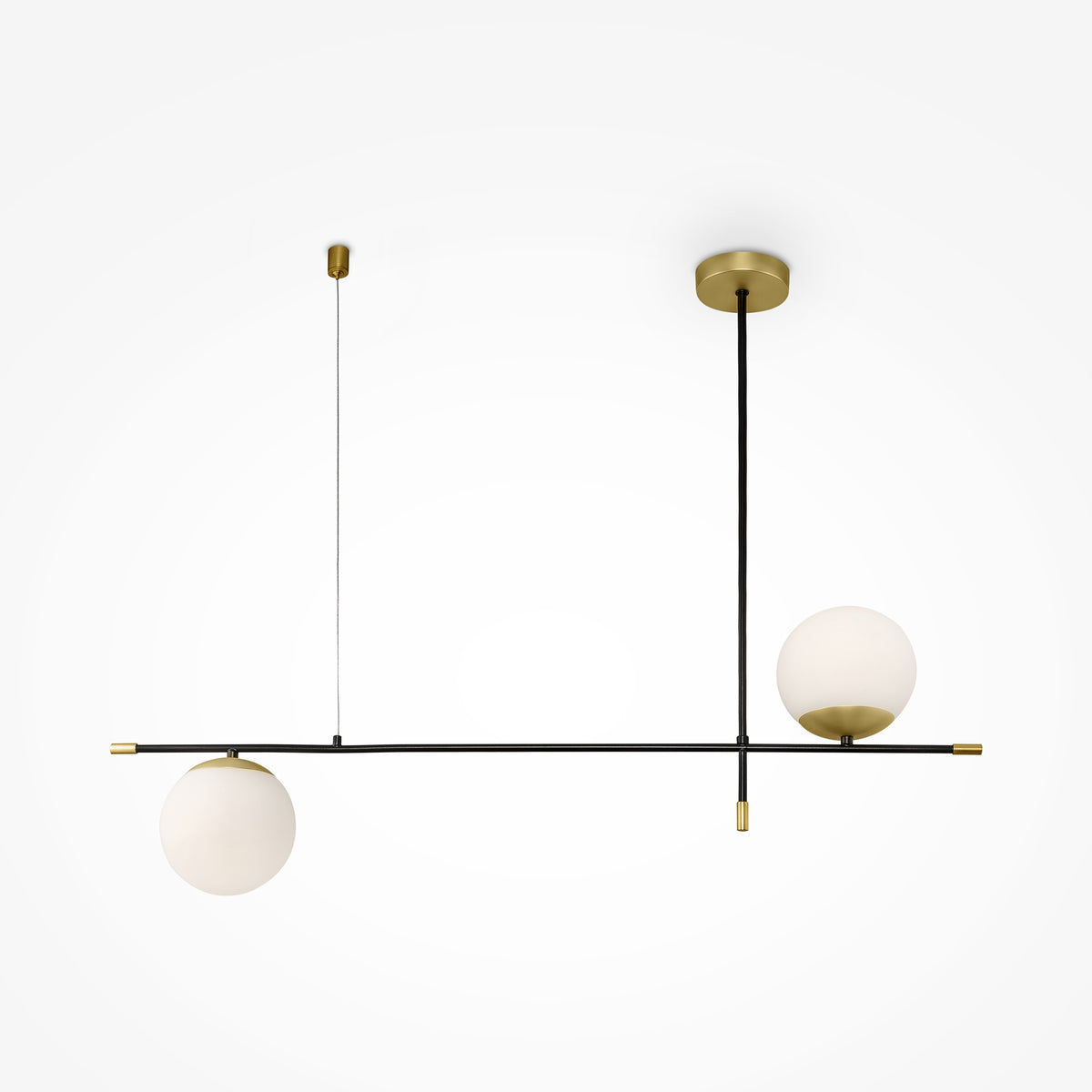Lampa wisząca Maytoni Nostalgia IP20 2xE14 MOD048PL-02G | Czarno-złoty