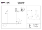 Lampa wisząca Maytoni Nostalgia IP20 2xE14 MOD048PL-02G | Czarno-złoty
