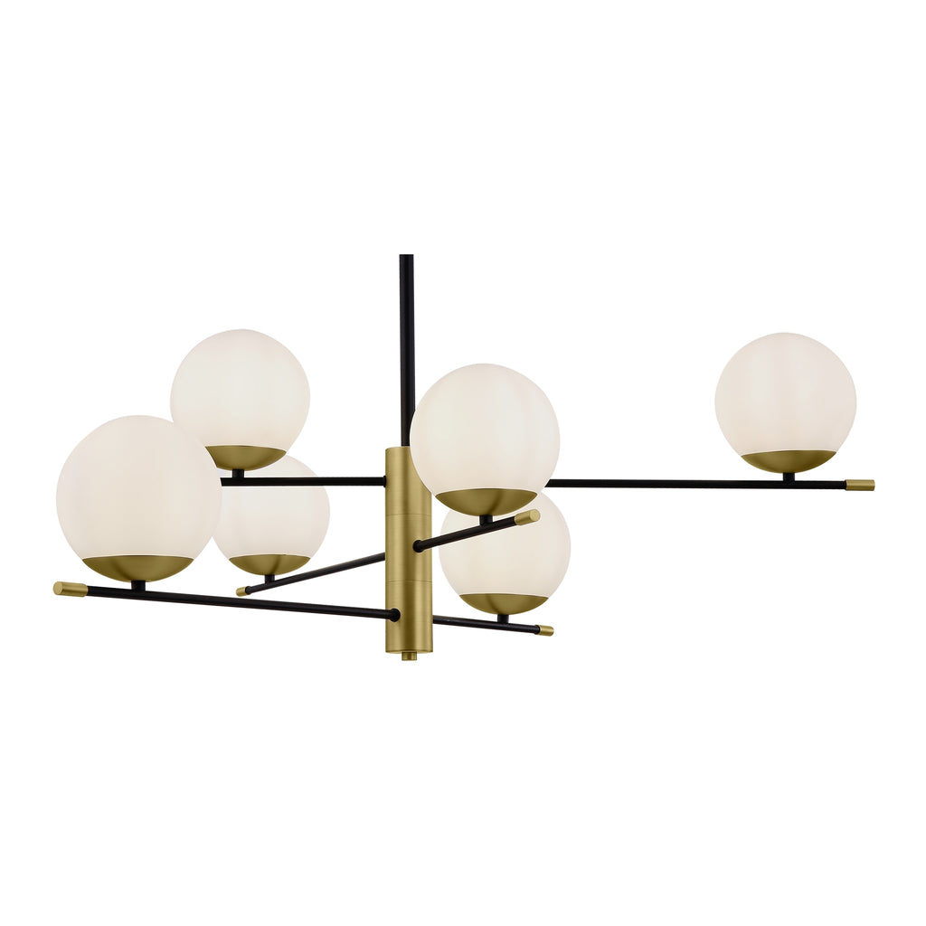 Lampa wisząca Maytoni Nostalgia IP20 6xE14 MOD048PL-06G | Czarno-złoty