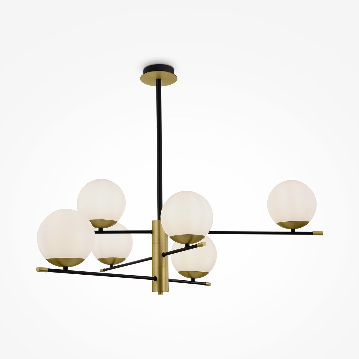 Lampa wisząca Maytoni Nostalgia IP20 6xE14 MOD048PL-06G | Czarno-złoty