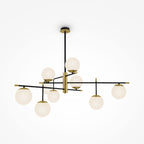 Lampa wisząca Maytoni Nostalgia IP20 9xE14 MOD048PL-09G | Czarno-złoty