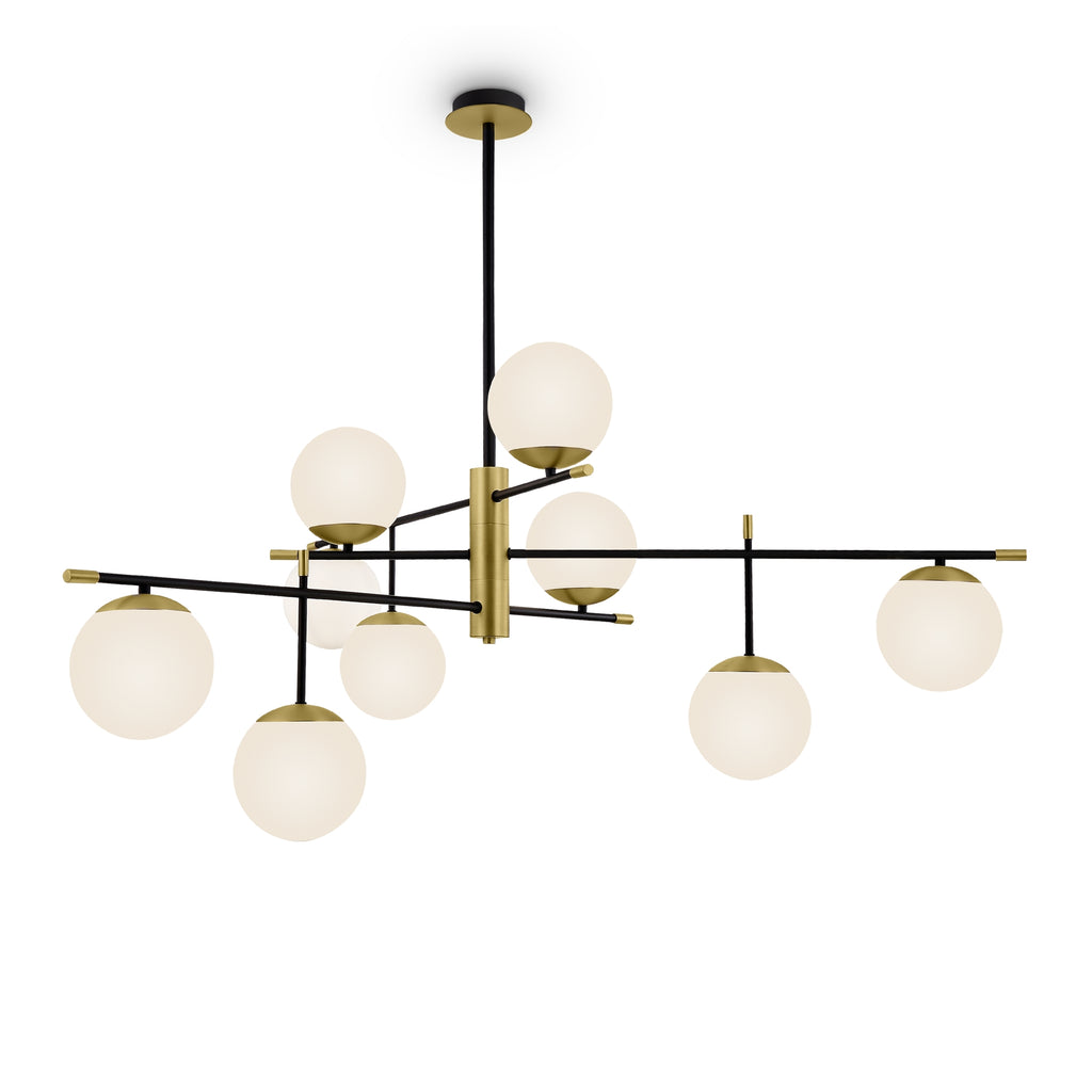 Lampa wisząca Maytoni Nostalgia IP20 9xE14 MOD048PL-09G | Czarno-złoty