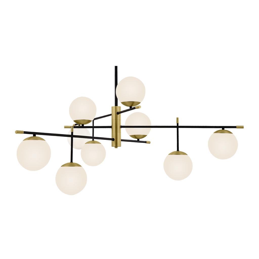 Lampa wisząca Maytoni Nostalgia IP20 9xE14 MOD048PL-09G | Czarno-złoty