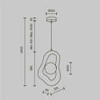Lampa wisząca Maytoni Opus IP20 1xG9 MOD380PL-01W | Biały