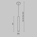 Lampa wisząca Maytoni Pro Focus IP20 1xGU10 MOD161PL-01CM1 | Srebrny