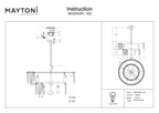 Lampa wisząca Maytoni Puntes IP20 12xE14 MOD043PL-12G | Złoto