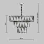 Lampa wisząca Maytoni Puntes IP20 18xE14 MOD043PL-18G | Złoto