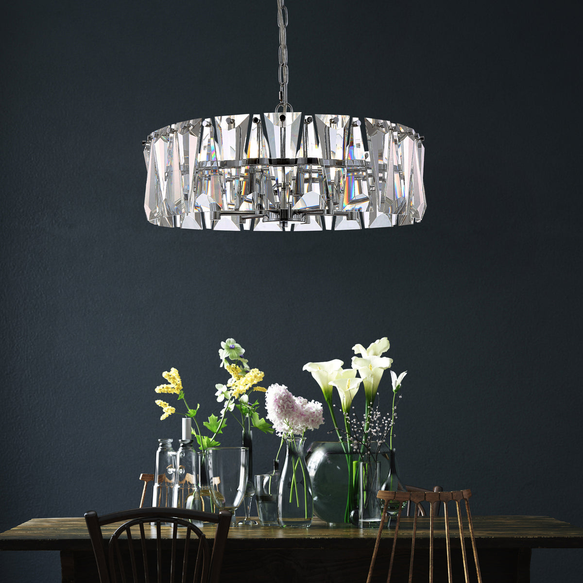 Lampa wisząca Maytoni Puntes IP20 6xE14 MOD043PL-06CH | Chrom