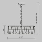 Lampa wisząca Maytoni Puntes IP20 6xE14 MOD043PL-06CH | Chrom