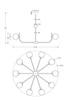 Lampa wisząca Maytoni Rendez-vous IP20 10xE14 MOD109PL-10BS | Mosiądz