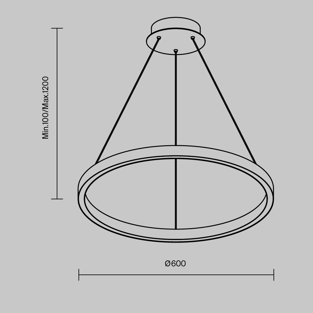 Lampa wisząca Maytoni Rim IP20 x MOD058PL-L32BK | Czarny