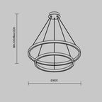 Lampa wisząca Maytoni Rim IP20 x MOD058PL-L74BSK | Mosiądz