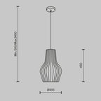 Lampa wisząca Maytoni Roots IP20 1xE27 MOD191PL-01W1 | Czarny
