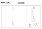 Lampa wisząca Maytoni Roots IP20 1xE27 MOD191PL-01W1 | Czarny