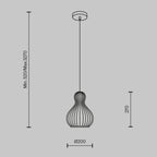 Lampa wisząca Maytoni Roots IP20 1xE27 MOD192PL-01W | Czarny