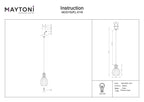 Lampa wisząca Maytoni Roots IP20 1xE27 MOD192PL-01W | Czarny