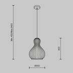 Lampa wisząca Maytoni Roots IP20 1xE27 MOD192PL-01W1 | Czarny