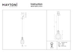 Lampa wisząca Maytoni Roots IP20 1xE27 MOD192PL-01W1 | Czarny