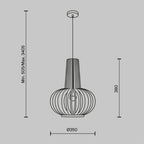 Lampa wisząca Maytoni Roots IP20 1xE27 MOD193PL-01W1 | Czarny