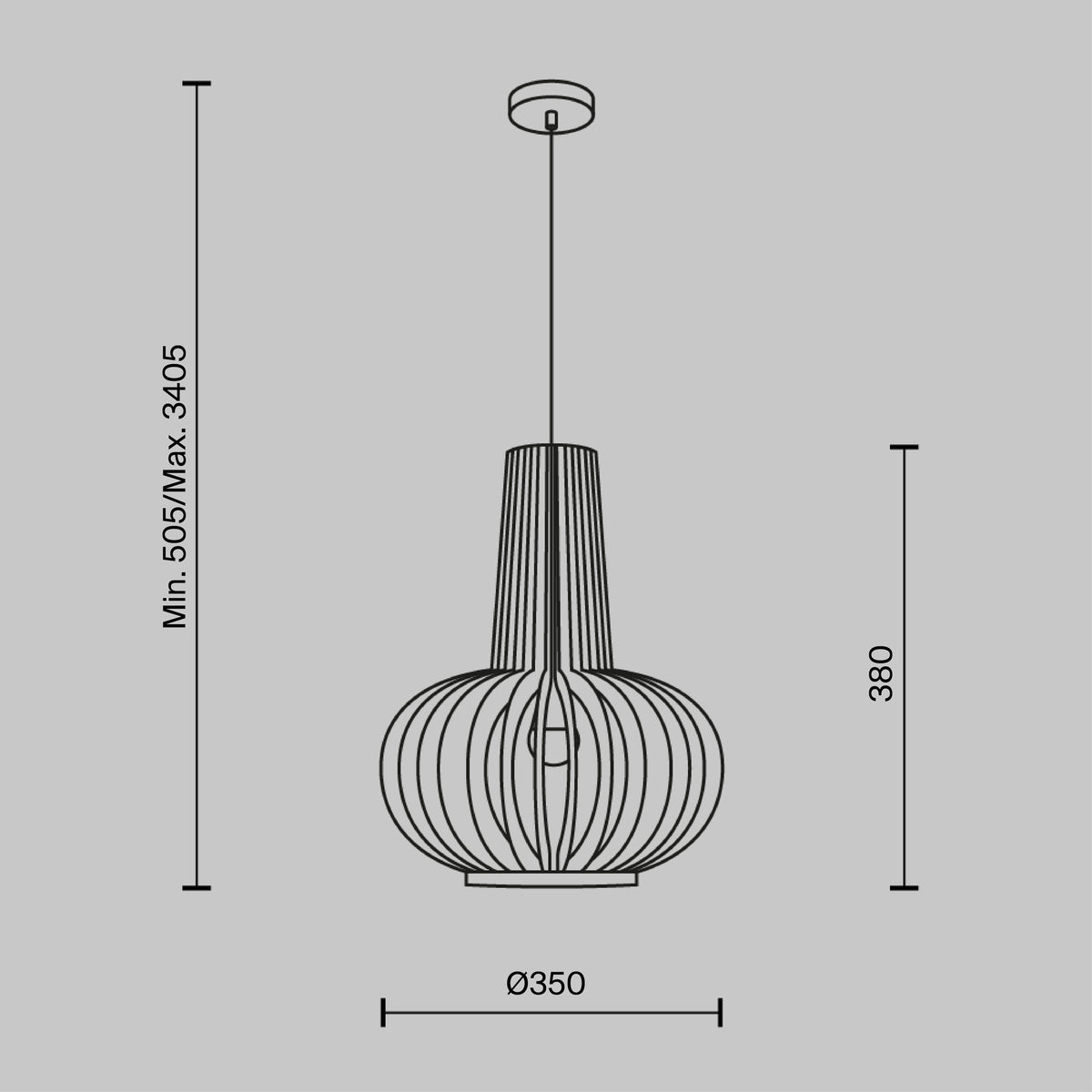 Lampa wisząca Maytoni Roots IP20 1xE27 MOD193PL-01W1 | Czarny