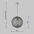 Lampa wisząca Maytoni Roots IP20 1xE27 MOD197PL-01W | Czarny