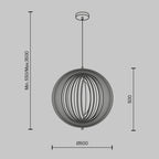 Lampa wisząca Maytoni Roots IP20 1xE27 MOD197PL-01W1 | Czarny