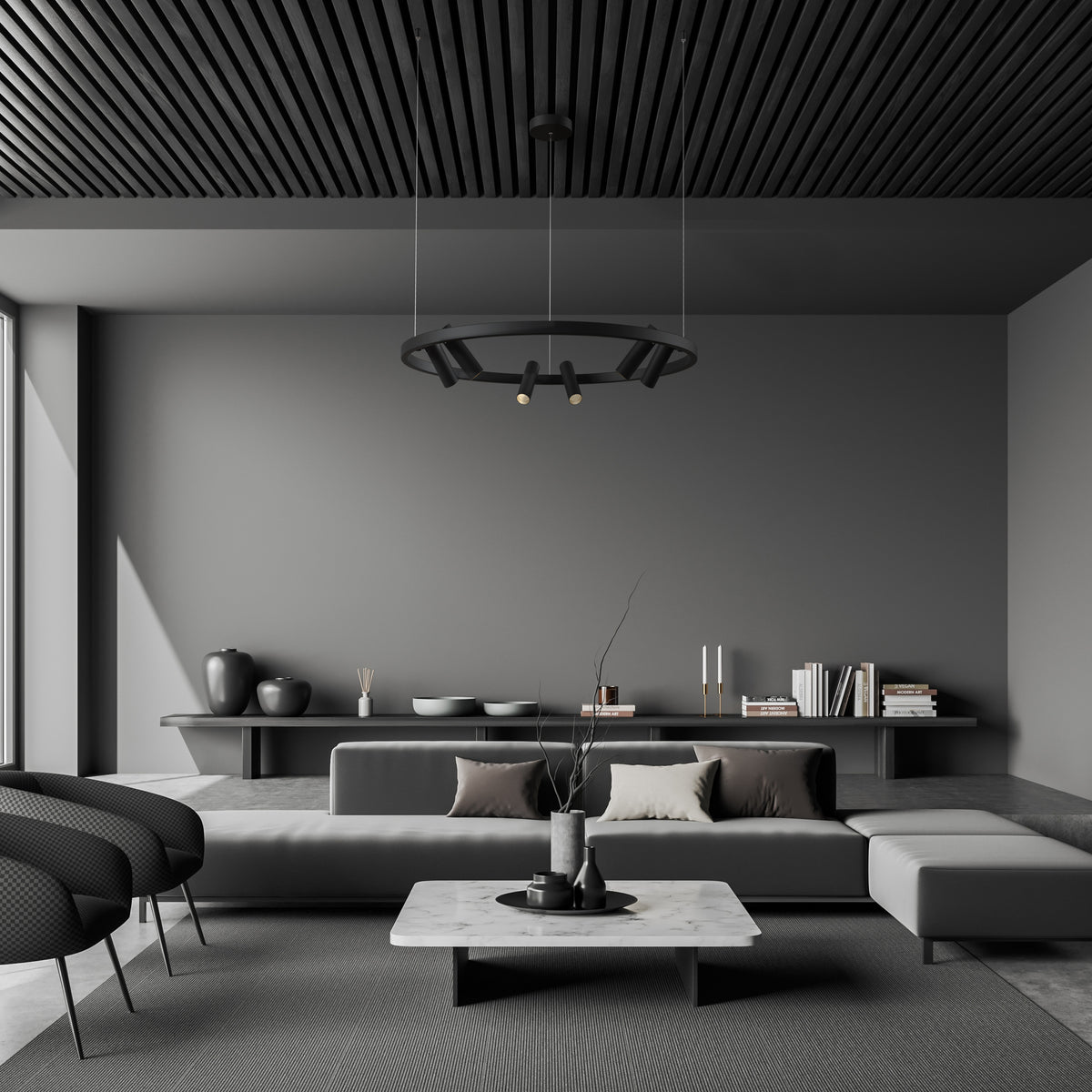 Lampa wisząca Maytoni Satellite IP20 x MOD102PL-L42B | Czarny
