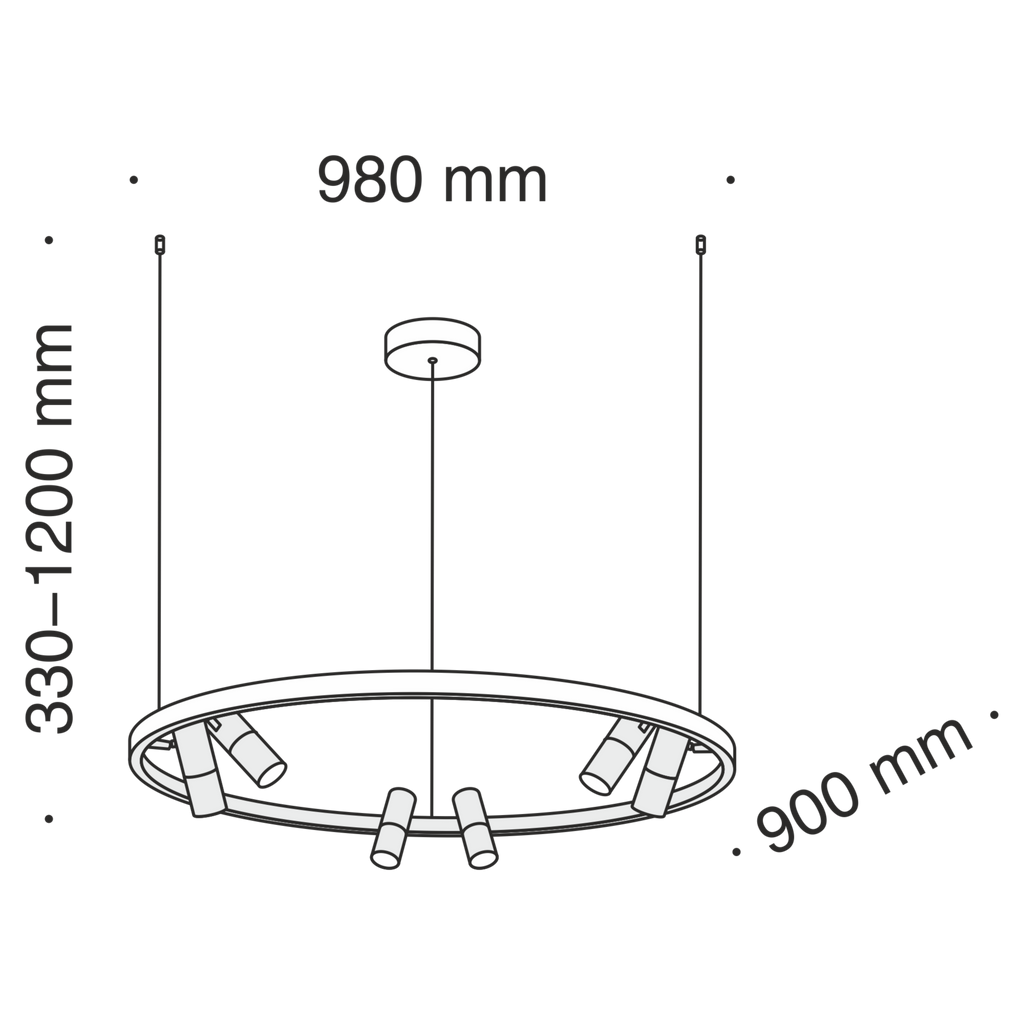 Lampa wisząca Maytoni Satellite IP20 x MOD102PL-L42B | Czarny