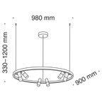Lampa wisząca Maytoni Satellite IP20 x MOD102PL-L42B | Czarny