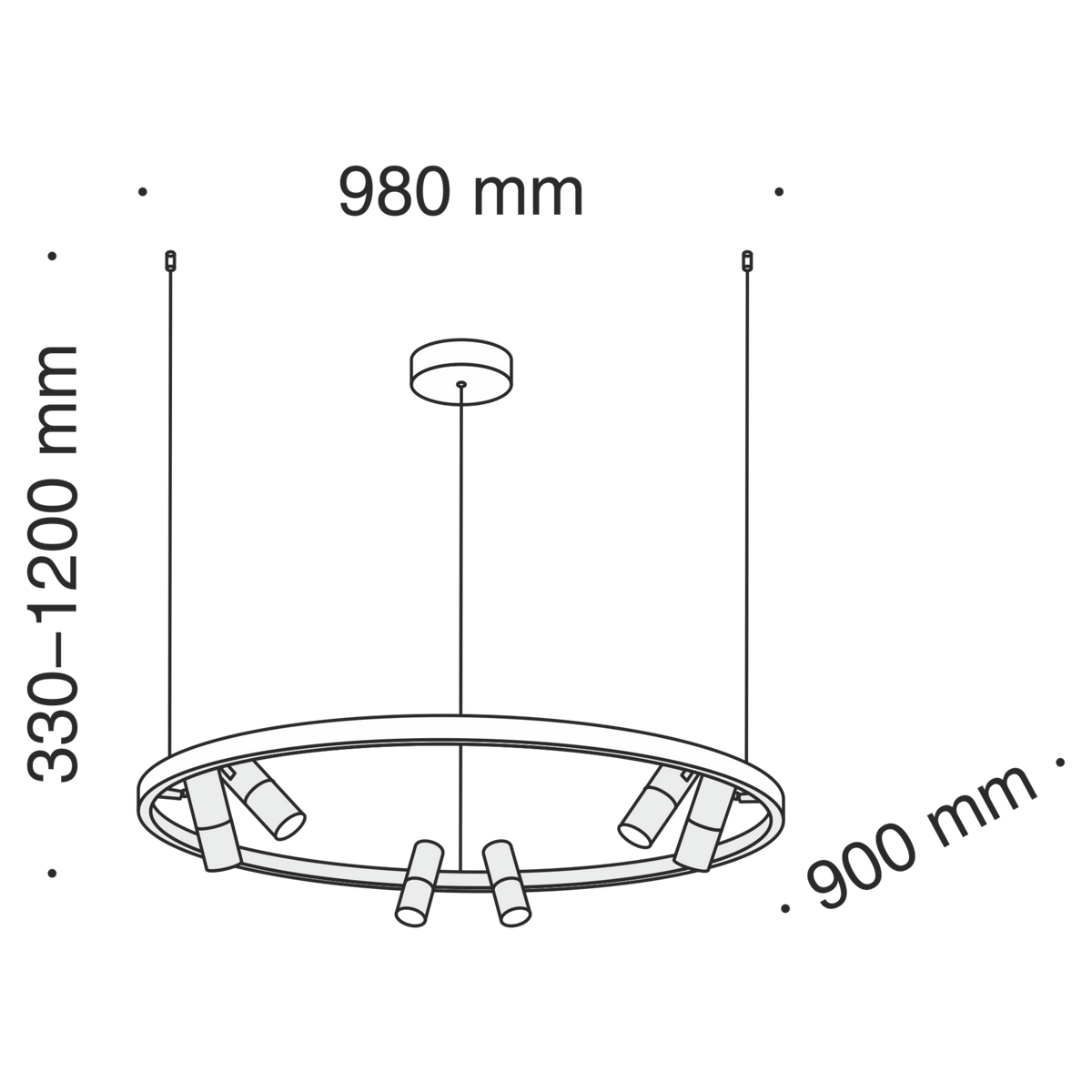 Lampa wisząca Maytoni Satellite IP20 x MOD102PL-L42B | Czarny