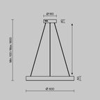 Lampa wisząca Maytoni Saturno IP20 x MOD415PL-L45BS4K | Mosiądz