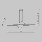 Lampa wisząca Maytoni Skyline IP20 x MOD179PL-L26W4K | Czarny