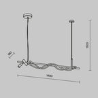 Lampa wisząca Maytoni Tau IP20 x MOD166PL-L30GB3K | Czarno-złoty
