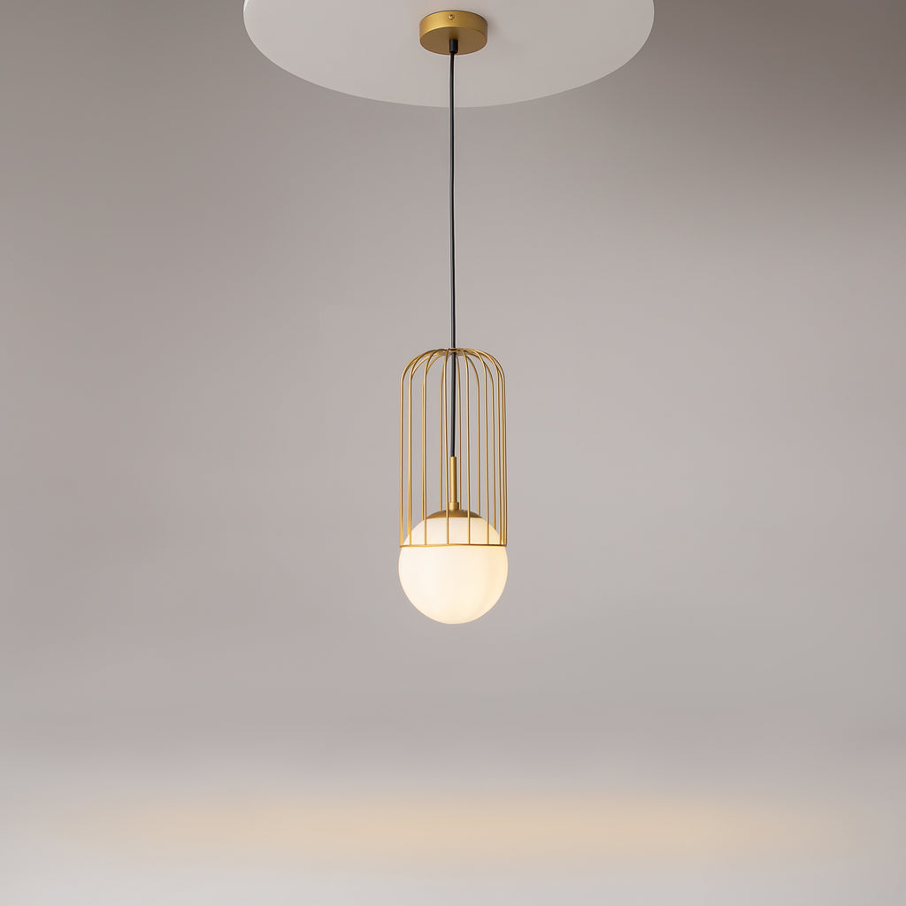 Lampa wisząca Maytoni Telford IP20 1xE27 P362PL-01G | Złoto