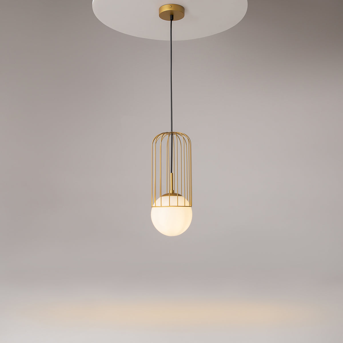Lampa wisząca Maytoni Telford IP20 1xE27 P362PL-01G | Złoto