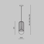 Lampa wisząca Maytoni Telford IP20 1xE27 P362PL-01G | Złoto