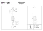 Lampa wisząca Maytoni Telford IP20 1xE27 P362PL-01G | Złoto