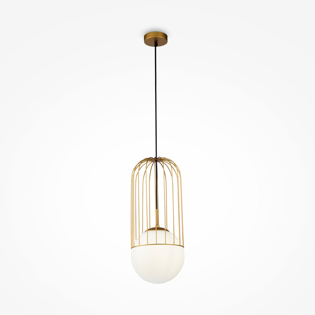 Lampa wisząca Maytoni Telford IP20 1xE27 P363PL-01G | Złoto