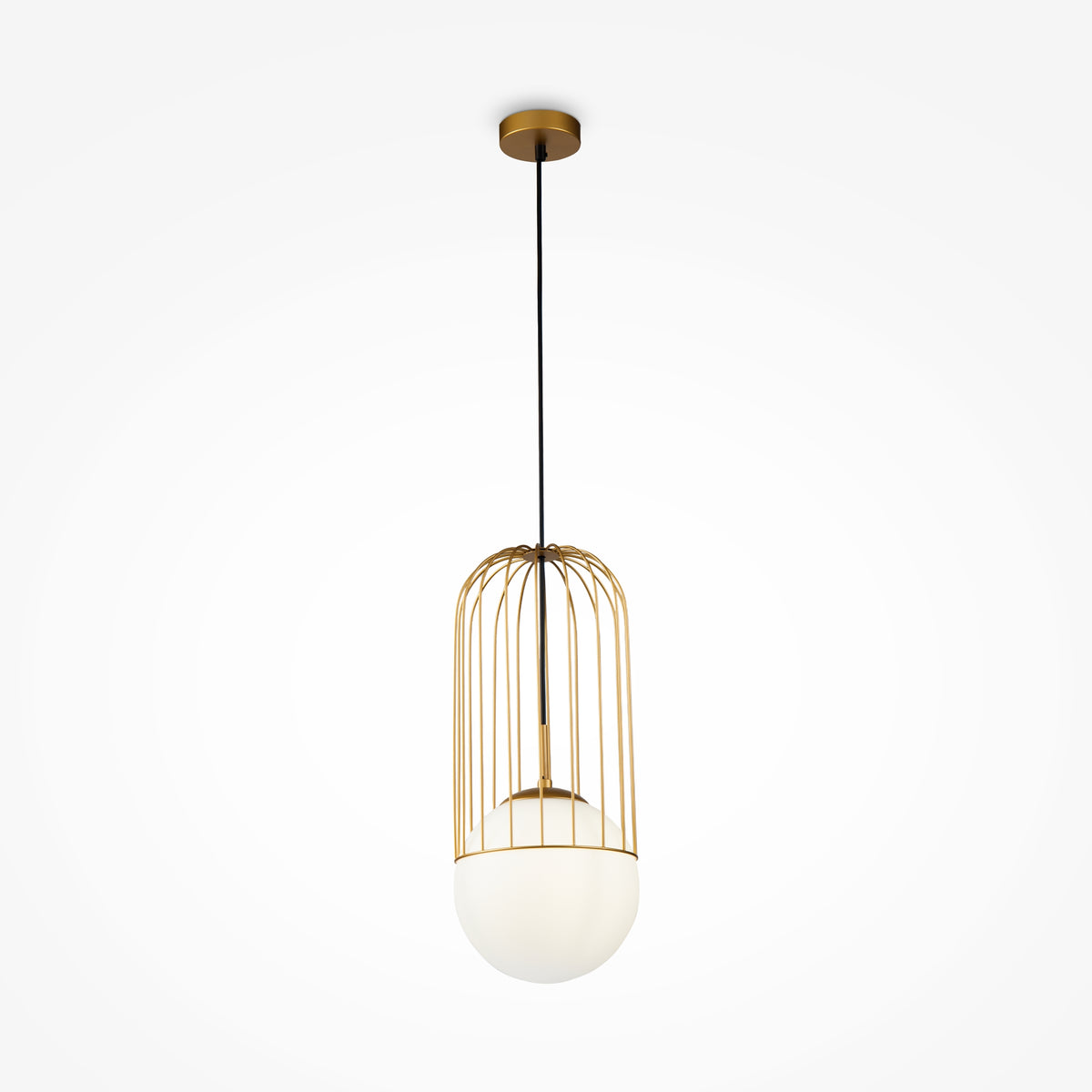Lampa wisząca Maytoni Telford IP20 1xE27 P363PL-01G | Złoto