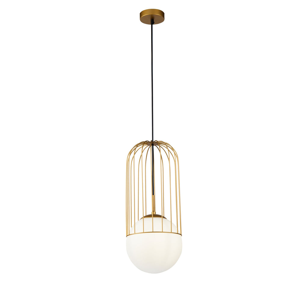 Lampa wisząca Maytoni Telford IP20 1xE27 P363PL-01G | Złoto