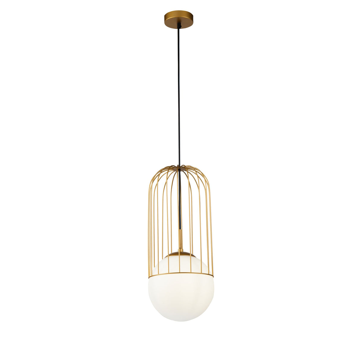 Lampa wisząca Maytoni Telford IP20 1xE27 P363PL-01G | Złoto