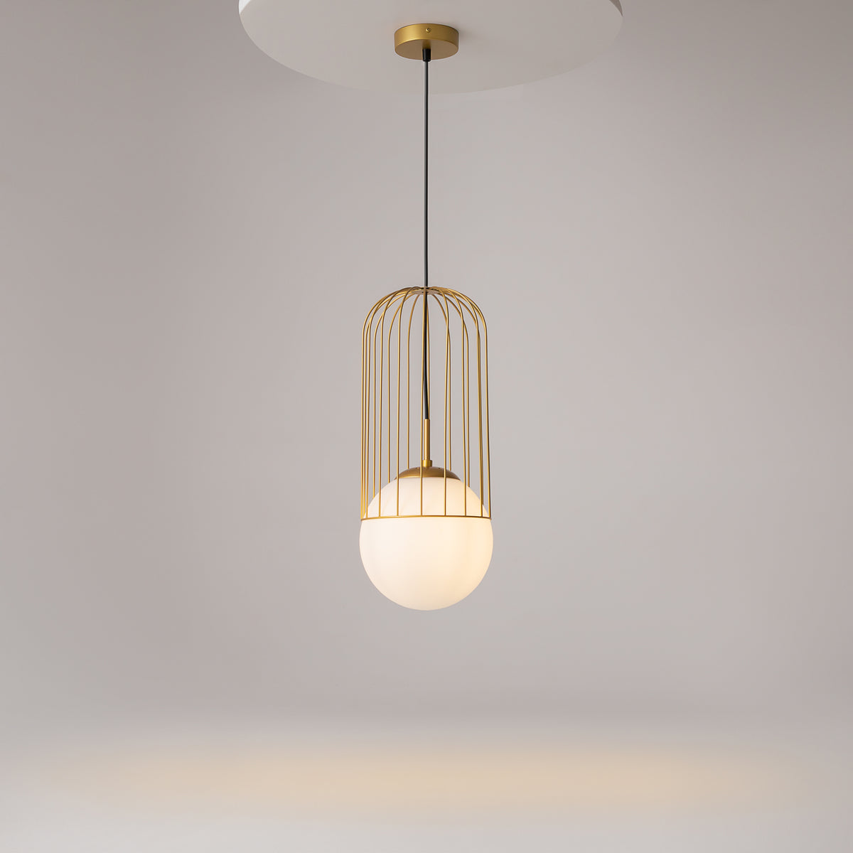 Lampa wisząca Maytoni Telford IP20 1xE27 P363PL-01G | Złoto