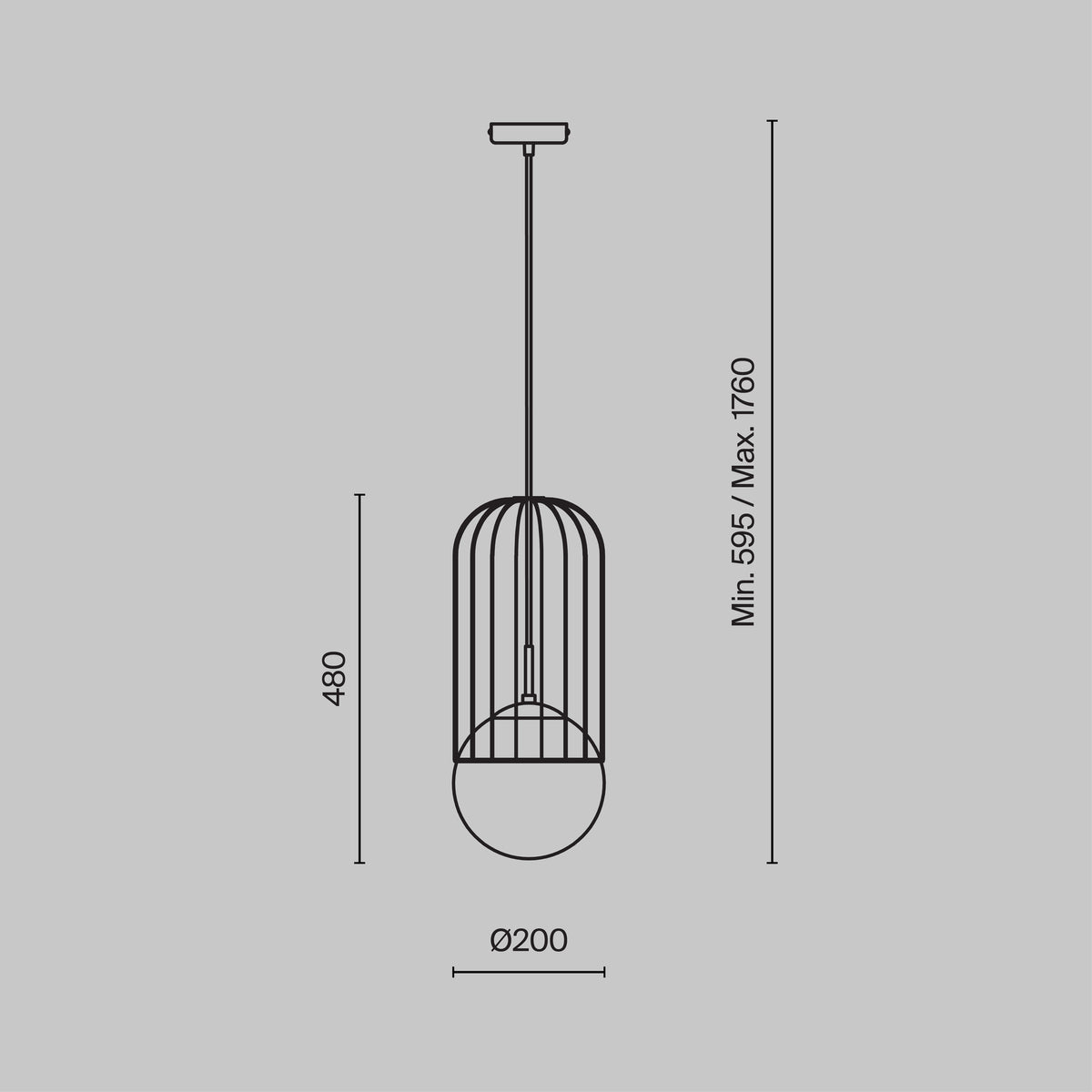 Lampa wisząca Maytoni Telford IP20 1xE27 P363PL-01G | Złoto
